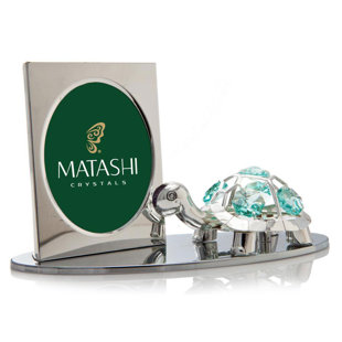 MATASHI CRYSTAL Silver Metal Silver Plated Picture Frame