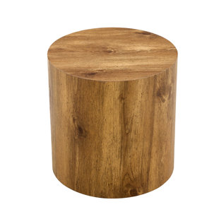 NFUSION Kace Faux Wood Cylindrical Side Table