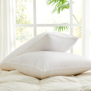 DOWNLITE Pair Of Luxury Bridal Pillows - 800 FP White Goose Down - German Milled Fabric (Hypoallergenic + RDS)