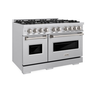 ZLINE 48" Classic Double Oven Gas Range w/ 8 Burner Cooktop & Doors