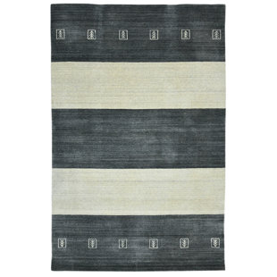 AMER RUGS Handwoven Transitional Colorblock Wool Blend Area Rug