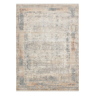 AMER RUGS Hermitage Clara Light Gray Hand-Knotted Wool/Viscose Area Rug