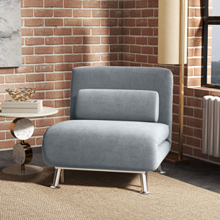 ISABELLE & MAX Romig Single 75cm Upholstered Cushioned Convertible Sofa