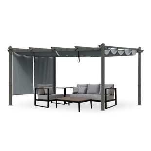 AOODOR Aluminum Pergola with Canopy