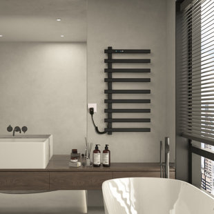 MEGA CASA Electric Heated Towel Rack Wall Mounted Drying Rack, Stainless Steel Towel Warmer 9 Bars