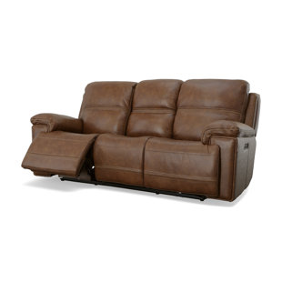 FLEXSTEEL Fenwick Power Reclining Sofa With Power Headrests