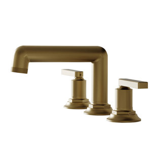 AWZTOO 8 Inch Widespread Bathroom Faucet With Pop-Up Drain 3 Hole Bathroom Sink Faucets Modern Brass Double Handle Bathroom Basin Mixer Taps With Valve