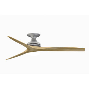 FANIMATION Spitfire 60 Inch Flush Indoor/outdoor Ceiling Fan - Galvanized With Natural Blades