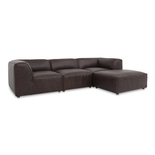 MOE'S HOME COLLECTION Form Lounge Modular Sectional Espresso Brown