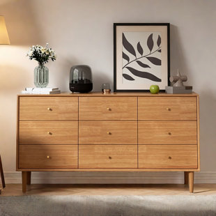 QUACOMFOR Simple Solid Wood Light Brown Accent Chest.