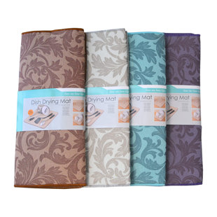 APPENIN WINTER PARK CORP Dish Drying Mat For Kitchen Counter,4 Pack,Large Size 20"X15",Ultra Absorbent Microfiber Drying Mat,Dishes Drainer Pad (4)