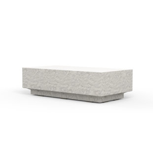 SUNSET WEST Bazaar Rectangular GFR Concrete Outdoor Coffee Table