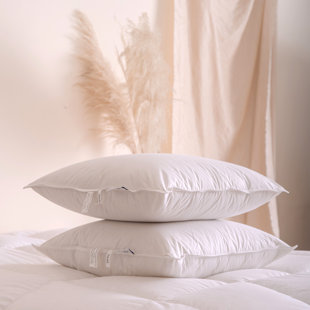 Highland Feather 600 Loft European White Down Pillow 233 TC Cotton Casing (Set of 2)