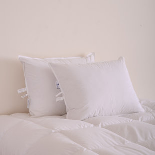 Highland Feather 650 Loft European White Down Pillow 233 TC Cotton Casing (Set of 2)