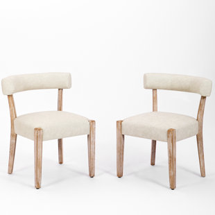 NORTHOBLIQ DIGI Newly Designed Mid-Century Modern Upholstered Wooden Kitchen Dining Chairs (Set of 2)