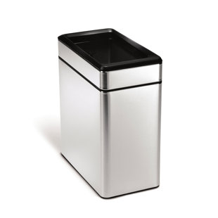 Simplehuman 10L Profile Open Bin, Brushed Stainless Steel