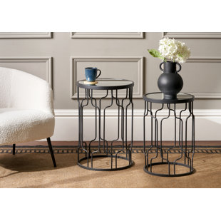 MERCURY ROW Mel Glass Top Frame Nesting Tables
