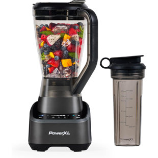 Powerxl Sensimax Blender – 1500W Peak Power, Smart Sensing Technology, Hands-Free Blending, 3 Functions (Chop, Smoothie, Ice Crush), 10 Speed Controls, Quiet Technology, 72OZ Jar, Six-Tip Turbo Blade