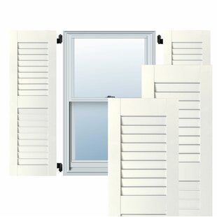 EKENA MILLWORK Exterior Real Wood Pine Open Louvered Shutters (Per Pair) (Set of 2)