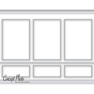 ARCHITECTURAL PRODUCTS BY OUTWATER L.L.C. Outwater White Pre-Mitered Wall Box Panel Frame Kit | Self-Adhesive | 1-5/8" Height Designed For 14-17FT Walls