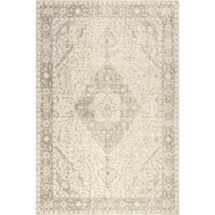 Lauren Liess x Rugs USA Spindle Medallion Wool and Cotton Area Rug