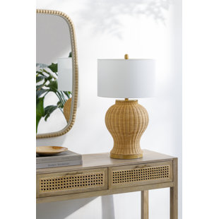 BEACHCREST HOME™ Bocanegra Wicker/Rattan Table Lamp