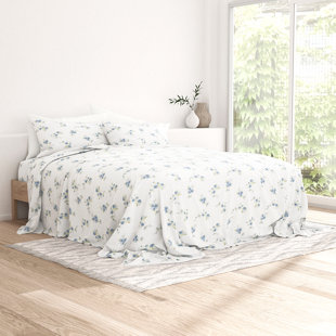 LINENS & HUTCH Sheet Set 100% Cotton Patterned Flannel Super Soft Bedding