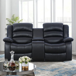 BONZY HOME 3-Piece Living Room Set With Reclining Loveseat & A TV Stand & A End Table