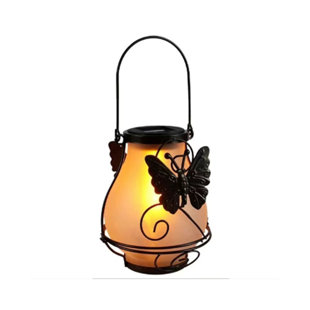 JANRRY (HANGZHOU) TECHNOLOGY CO.,LTD. Solar Lanterns, Hanging Outdoor Lantern With Hummingbird LED Flickering Flameless Candles, Solar Lanterns Outdoor Waterproof For Table Party Decorative Yard Pathway (Hummingbird)