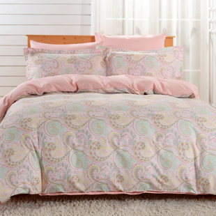 DOLCE MELA Modern & Contemporary Cotton Paisley Duvet Cover Set