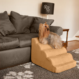 SNOOZER PET PRODUCTS Snoozer Orthopedic Microsuede Scalloped Pet Stair Ramp