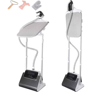 STUNVER Steamer For Clothes Standing, 1500W Full Size Powerful Upright Clothes Steamer With Adjustable Ironing Board, 90 Mins Of Steam, 8 Steam Levels 2.5L Water Tank Professional Garment Steamer