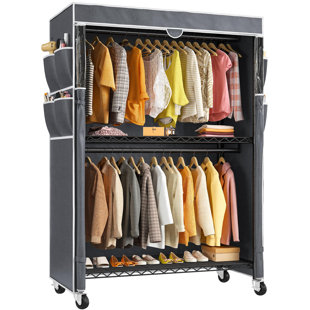 REBRILLIANT Anjo 114.3 cm Rolling Clothing Rack