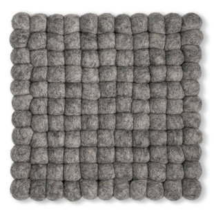 TORRE & TAGUS DESIGNS LTD. MODWOOL 8" Wool Ball Square 1 Piece Trivet (Set of 2)