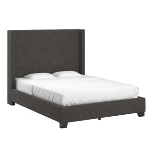 KINGSTOWN HOME Vita Upholstered Pleated Wingback Bed