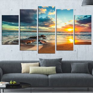 DESIGN ART " Beautiful Cloudscape Over The Sea " 5 - Pieces