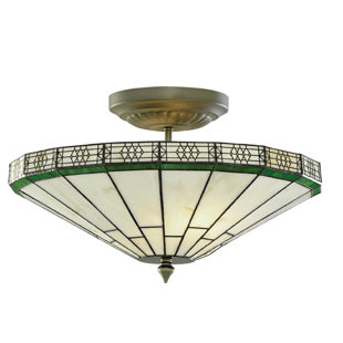 ASTORIA GRAND Blarney Glass Semi Flush Mount