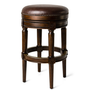 Maven Lane Pullman Backless Bar Stool with Fabric Upholstery