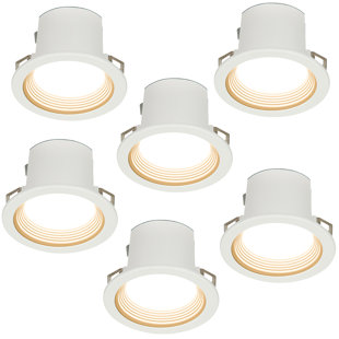 ETI SOLID STATE LIGHTING 4 in. Canless Integrated Junction Box LED Recessed Light Trim (Set of 6)