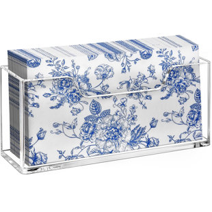 MINT PANTRY® Acrylic Guest Towel Holder For Bathroom, Clear Waterproof Splashing Vertical Napkin Holder For Kitchen