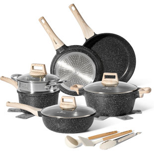 JUST PERFECTO 14 - Piece Non-Stick Aluminum Cookware Set