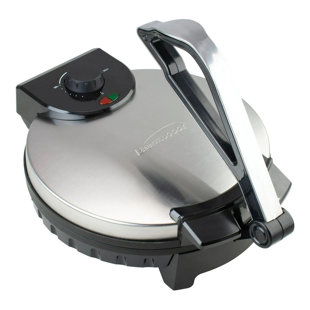 ORIXFORCE Brentwood 12 Inch Stainless Steel Nonstick Electric Tortilla Maker