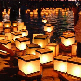 VANDUE CORPORATION Floating Candle Wish Lantern (Set of 5)