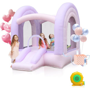 OUTOPEE Inflatable Bounce House Kid Jump Bouncer Castle With Slide