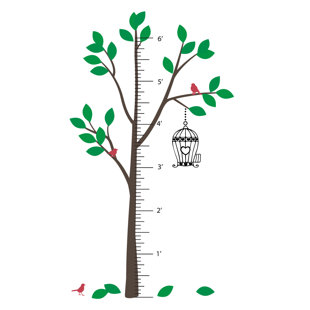 THE DECAL GURU Tree Growth Chart Wall Decal