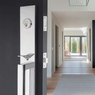 Viaggio Quadrato One-Piece Handleset With D Grip And Circolo Rosette With Quadrato Knob