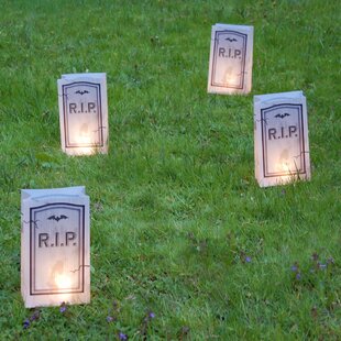 LUMABASE Tombstone Battery Operated Luminaria Kit with Timer