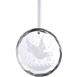 BELLEEK HOME Christmas Dove Ball Ornament