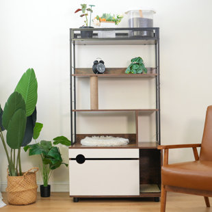 ARCHIE & OSCAR™ Cat Litter Box Enclosure With Shelves,Hidden Litter Box With Scratching Posts, Litter Box Furniture ,Wooden Cat Tree