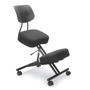 INBOX ZERO Adjustable Height Ergonomic Kneeling Chair With Backrest And Wheel Brake